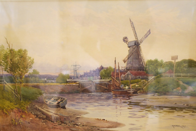 Archibald Webb (Exh. 1886-1893), watercolour on paper, ‘A View of Rye from the river’, signed and dated 1890, details verso, 44 x 68cm. Condition - good